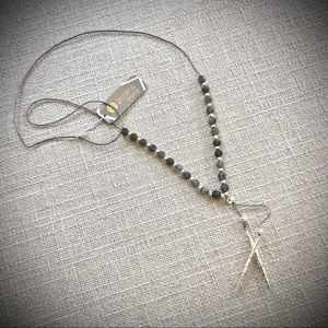 Gorjana NWT Power Gemstone Labradorite Adjustable Lariat Necklace